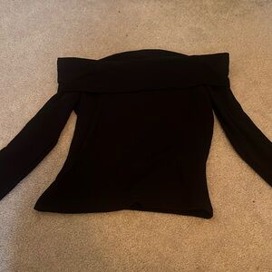 Abercrombie Black Off the Shoulder Top